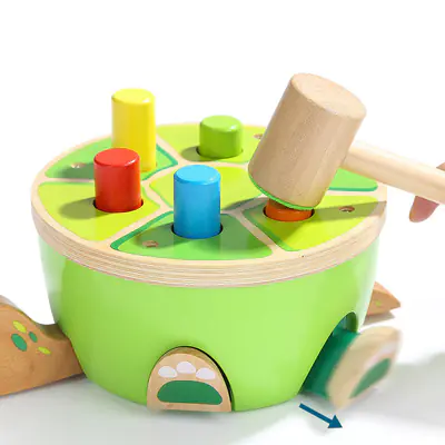 WOODEN PUNCHING PUNCH CUBE EDUCATIONAL TURTLE