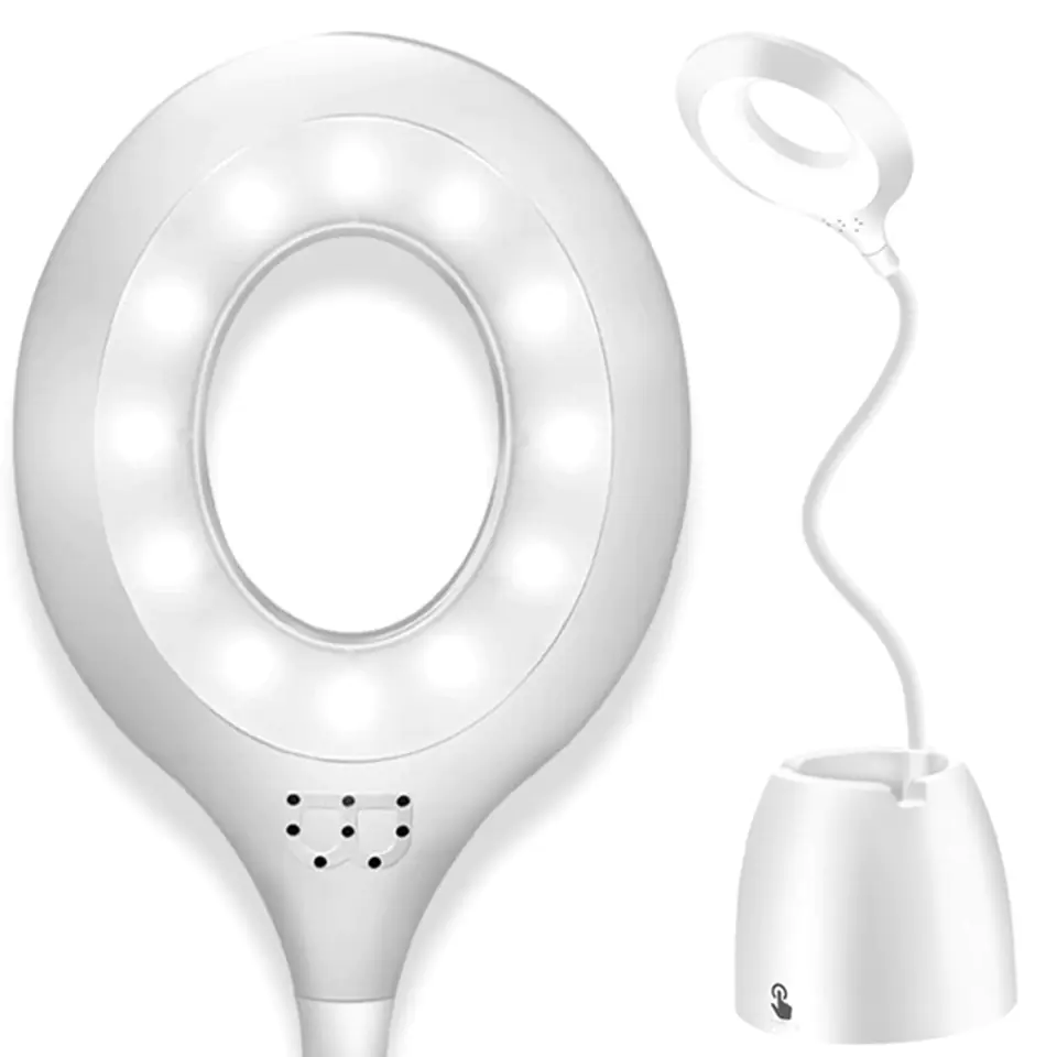 LED DESK LAMP WHITE WITH CONTAINER
