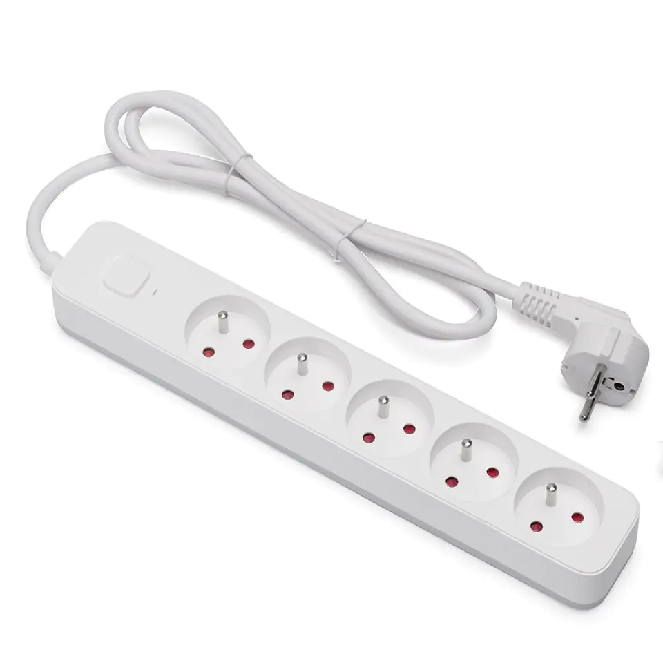 EU Plug AC Outlet Power Strip Multiprise Smart Home Extension Cord