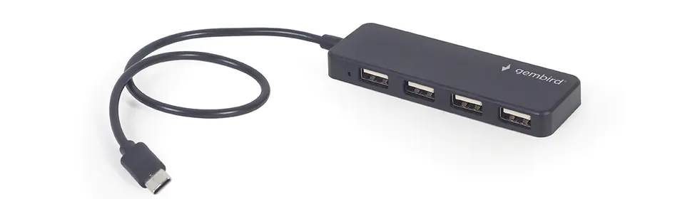 Gembird USB-C 4-Port Hub (Black)