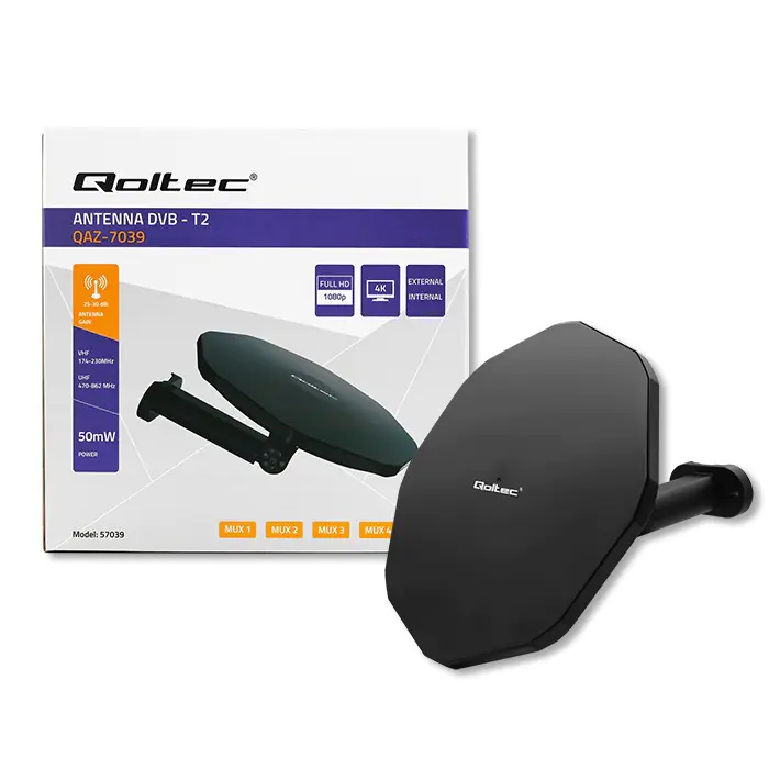 Antenne radio télescopique DVB-T/DVB-T2, performance 15, passive