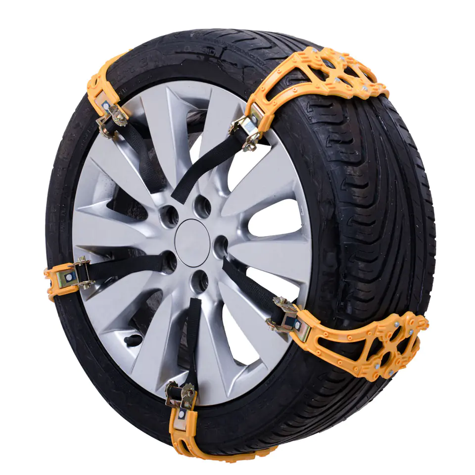 Snow chains, anti-slip wheel pads, snow tires 8el.