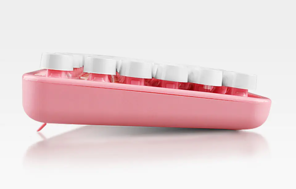 Wireless keyboard + mouse set MOFII Sweet 2.4G (White & Pink)