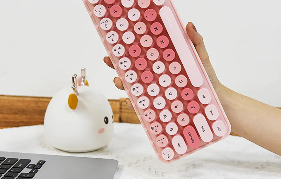 MOFII Bean 2.4G Wireless Keyboard + Mouse Kit (Pink)