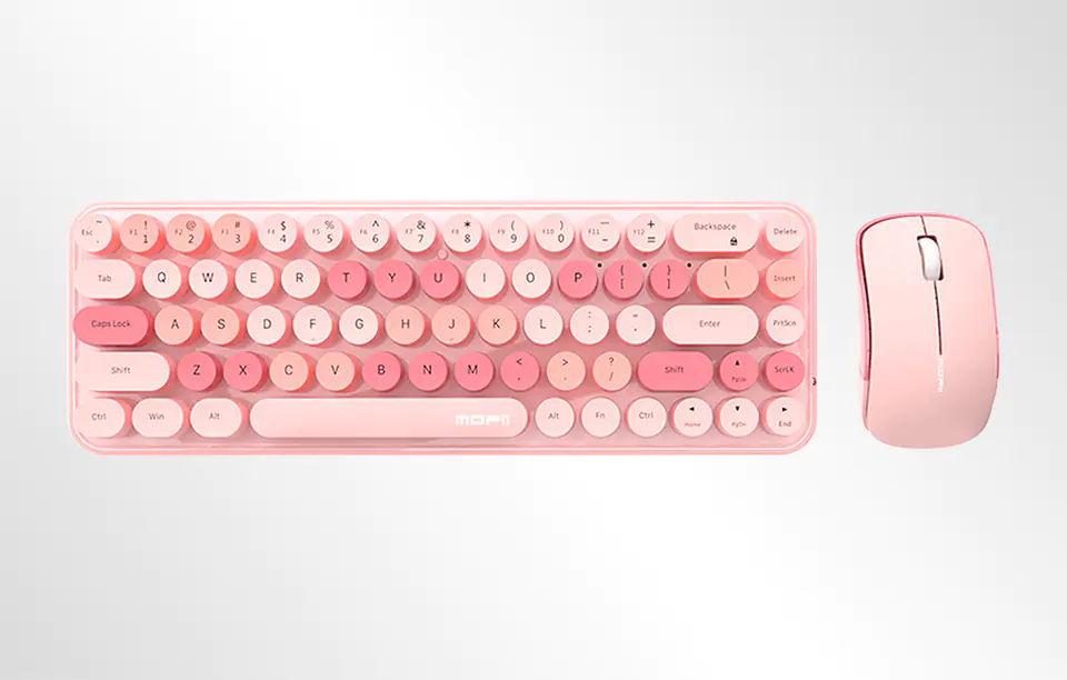 MOFII Bean 2.4G Wireless Keyboard + Mouse Kit (Pink)