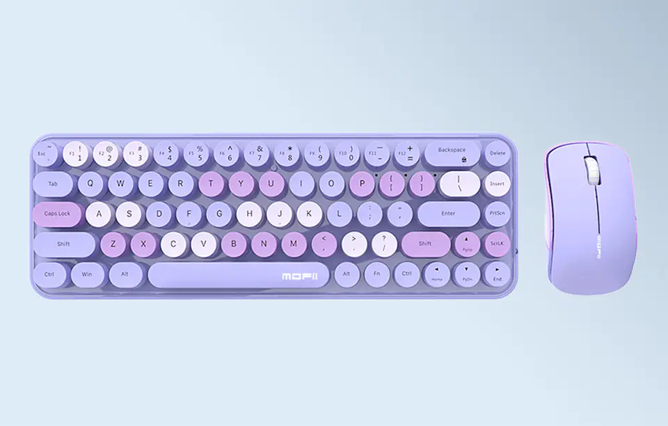 MOFII Bean 2.4G Wireless Keyboard + Mouse Kit (Purple)