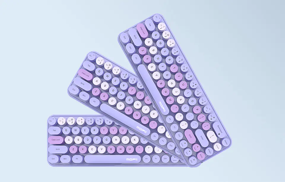 MOFII Bean 2.4G Wireless Keyboard + Mouse Kit (Purple)