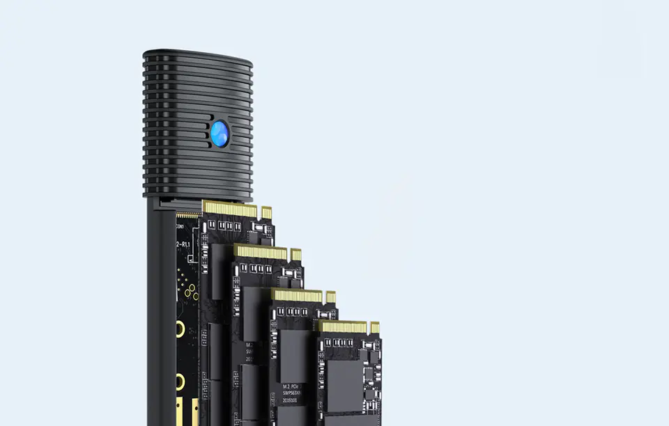 Obudowa zewnętrzna dysku M.2 SATA, Orico PWM2-BK-EP, USB-C, 5Gbps (czarna)