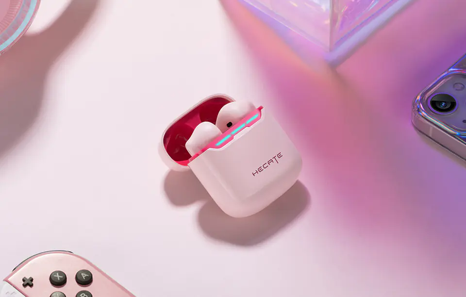TWS Edifier HECATE GM3 Plus headphones (pink)