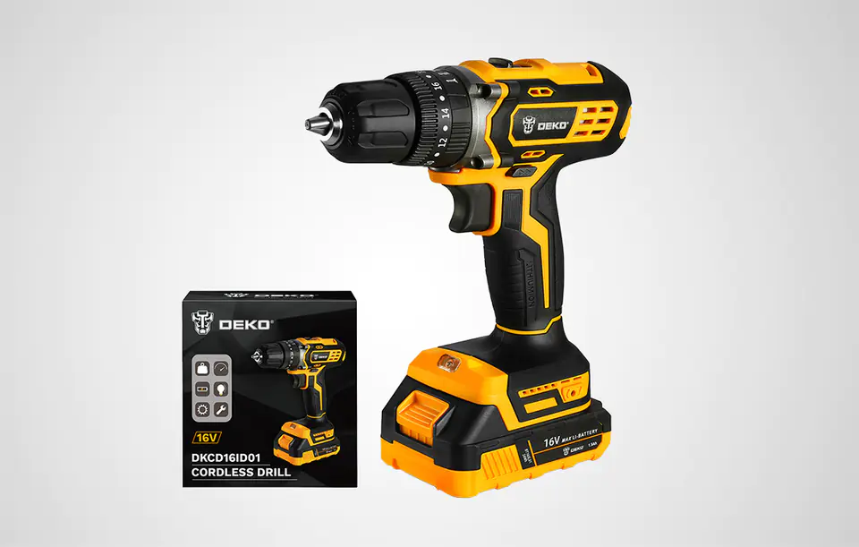 Akumulatorowa wiertarko-wkrętarka Deko Tools DKCD16XL01-H5S2 16V