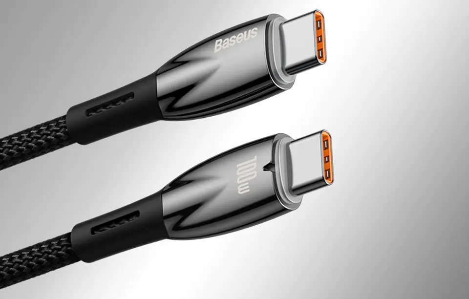Baseus Glimmer USB-C to USB-C Cable, 100W, 2m (Black)