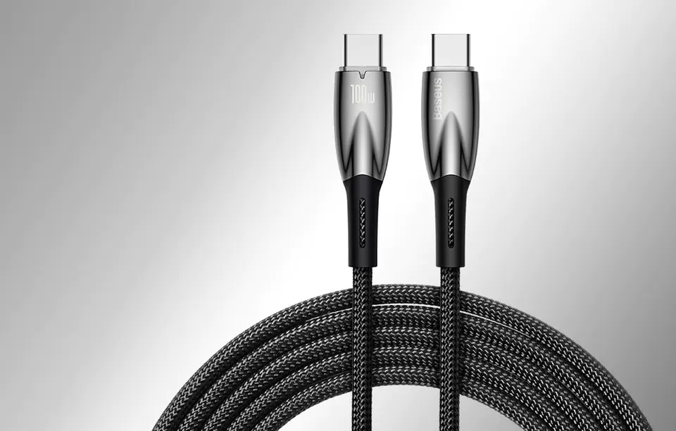 Baseus Glimmer USB-C to USB-C Cable, 100W, 2m (Black)