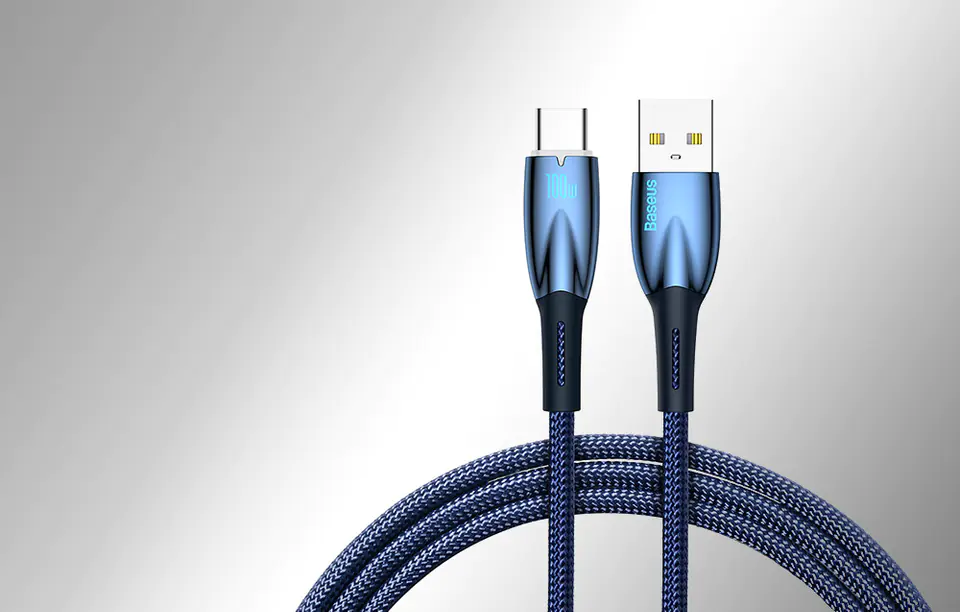 Baseus Glimmer USB to USB-C Cable, 100W, 1m (blue)