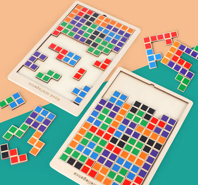 GRA LOGICZNA ZRĘCZNOŚCIOWA PUZZLE TETRIS KLOCKI JHTOY-639
