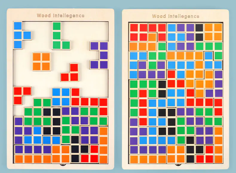 GRA LOGICZNA ZRĘCZNOŚCIOWA PUZZLE TETRIS KLOCKI JHTOY-639