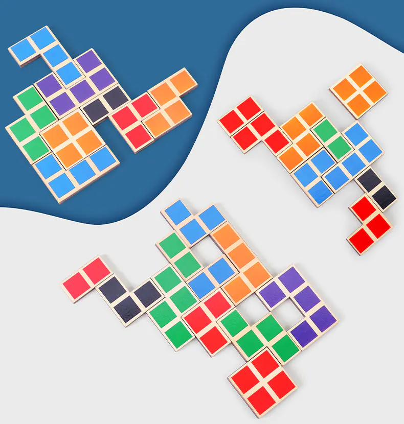GRA LOGICZNA ZRĘCZNOŚCIOWA PUZZLE TETRIS KLOCKI JHTOY-639