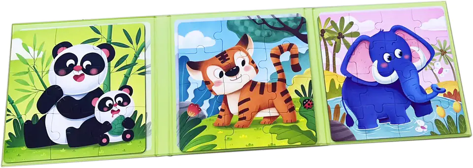 MAGNETYCZNE PUZZLE ZWIERZĄTKA KSIĄZECZKA ZOO JHTOY-266
