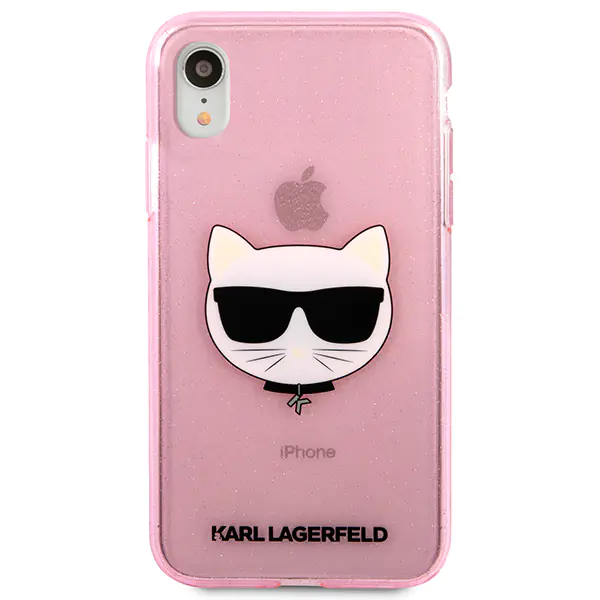Karl Lagerfeld KLHCI61CHTUGLP iPhone Xr6,1"  różowy/pink hardcase Glitter Choupette
