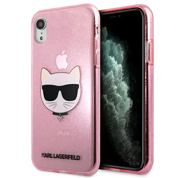 Karl Lagerfeld KLHCI61CHTUGLP iPhone Xr6,1"  różowy/pink hardcase Glitter Choupette
