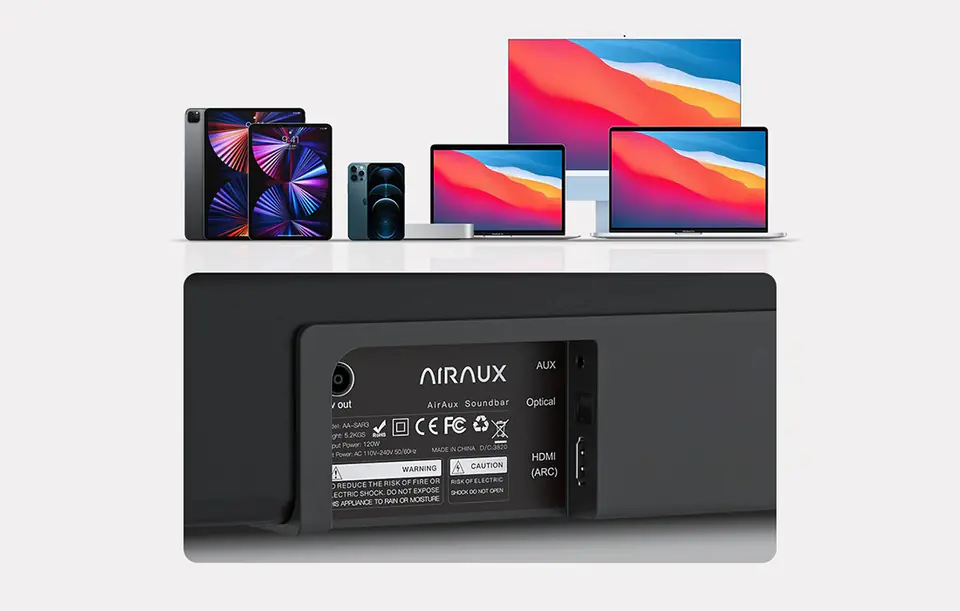Soundbar BlitzWolf AA-SAR3, Bluetooth 5.0, AUX, USB, HDMI, OPT, 120W (czarny)