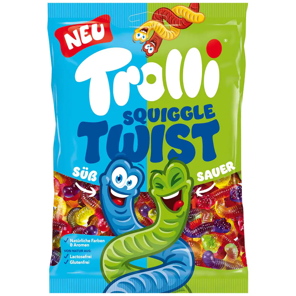 Trolli Squiggle Twist Suss & Sauer Jelly Beans 175 g Wasserman.eu