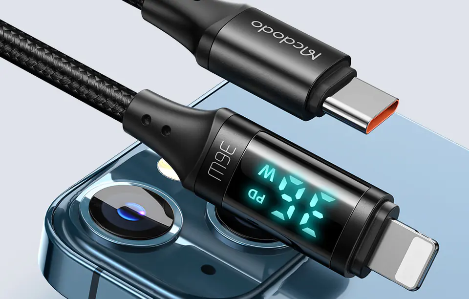 Kabel USB-C do Lightning Mcdodo CA-1030, 36W, 1.2m (czarny)