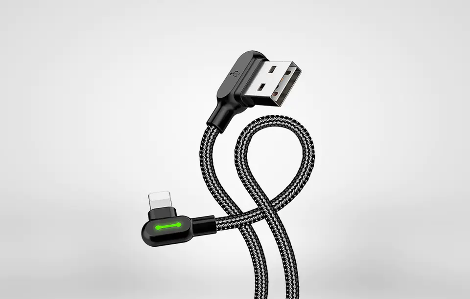 USB cable for Lightning, Mcdodo CA-4673, angled, 1.8m (black)