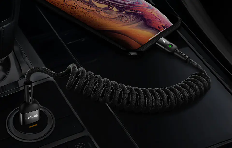 USB cable for Lightning, Mcdodo CA-6410, spring, 1.8m (black)