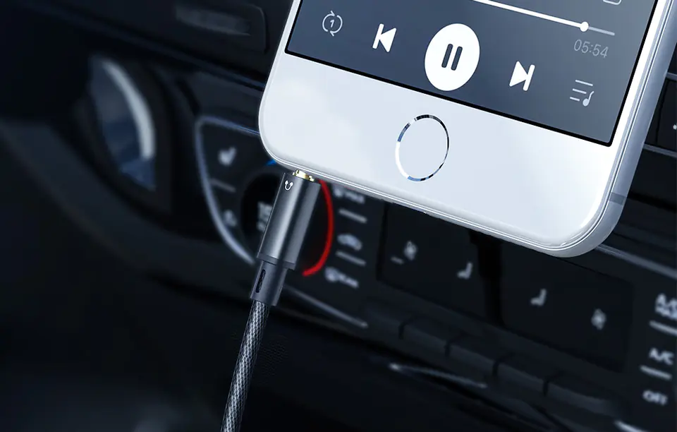 AUX mini jack cable 3.5mm angled 1.2m (black)