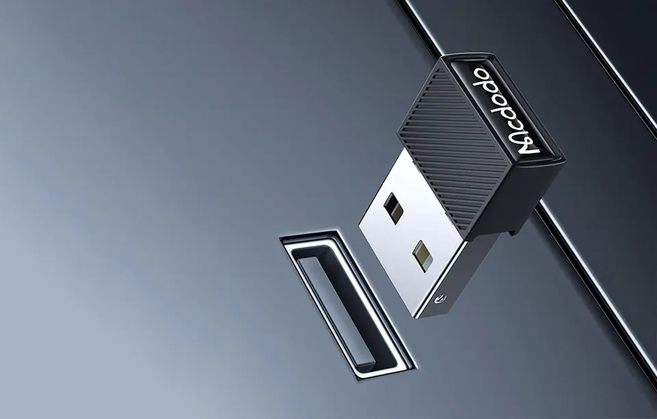 USB Bluetooth 5.1 PC Adapter, Mcdodo OT-1580 (Black)