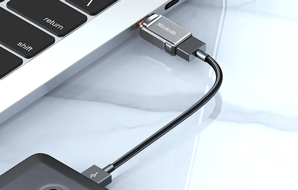 USB 3.0 to USB-C Adapter, Mcdodo OT-8730 (Grey)
