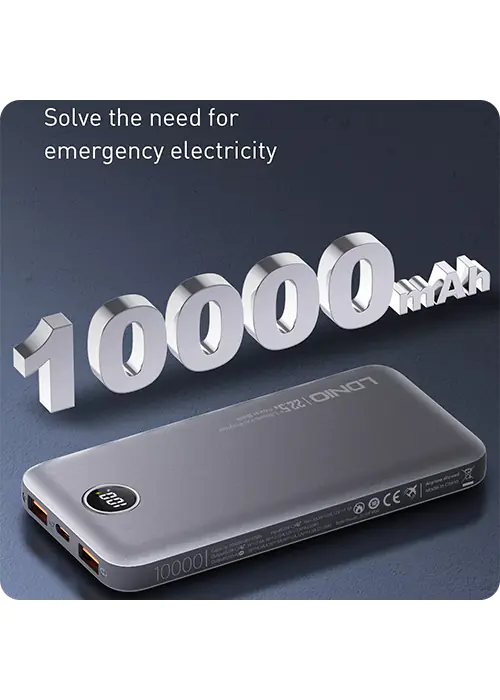 Powerbank LDNIO 10000 mAh 37Wh 22.5W QC USB USB-C