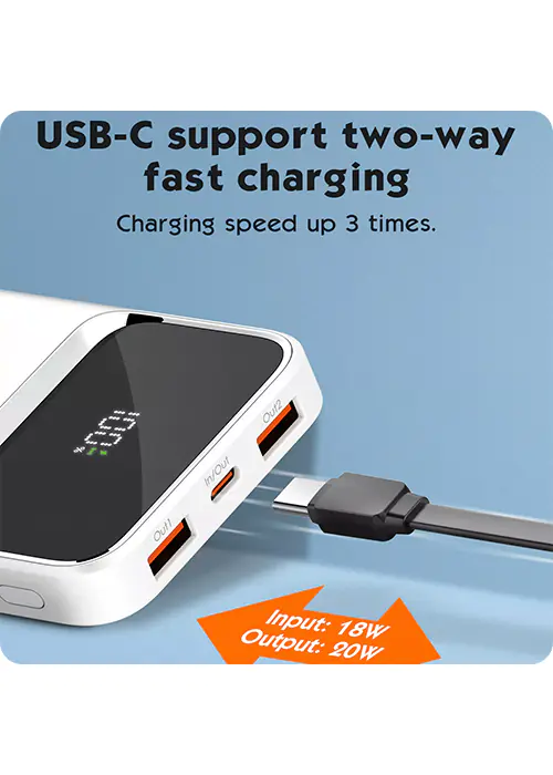 Powerbank LDNIO 10000 mAh indukcja Qi magnes USB-C