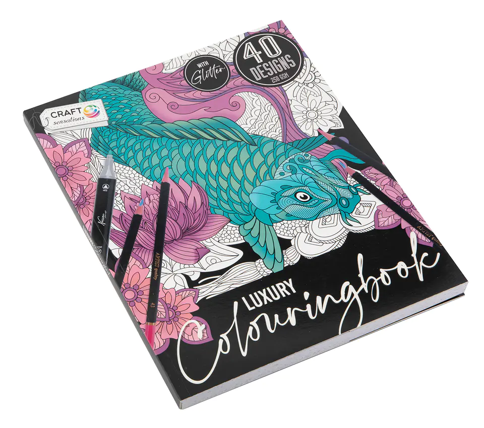 Craft Sensations Livre de coloriage Luxe avec Glitter