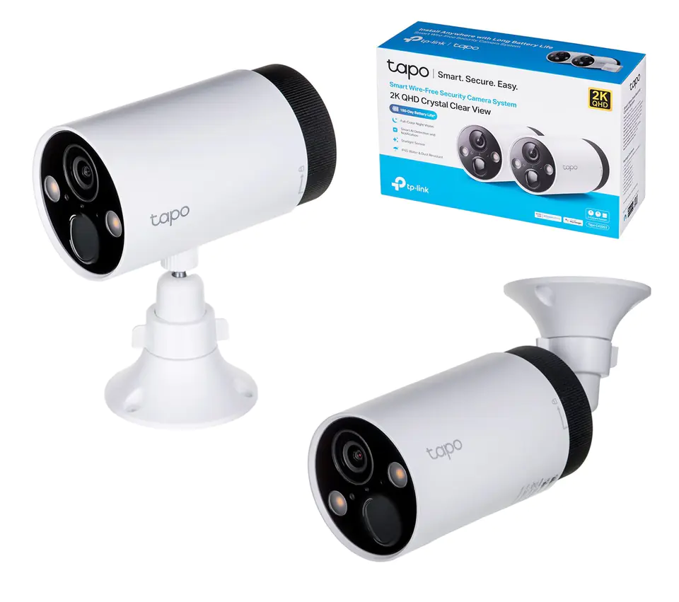 TP-Link Tapo 2K QHD Outdoor Wireless Security Camera 2 Cam System with