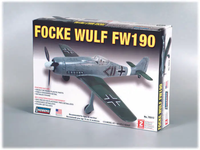 Model Plastikowy Do Sklejania Lindberg (USA) Samolot FW-190 Focke Wulf