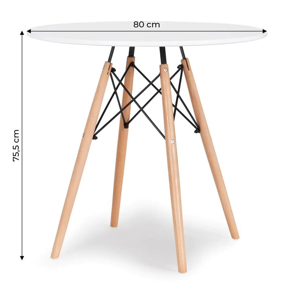 Modern table, dining table, living room, kitchen, 80cm