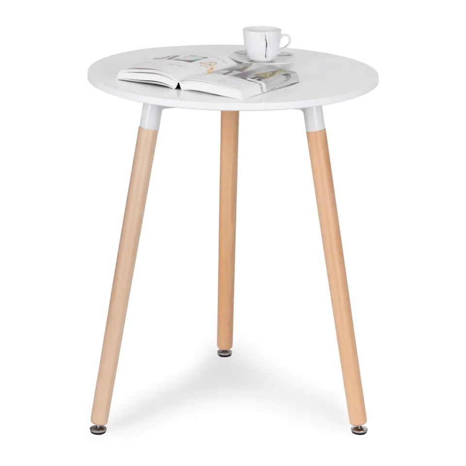 Modern wooden table for kitchen living room 60cm