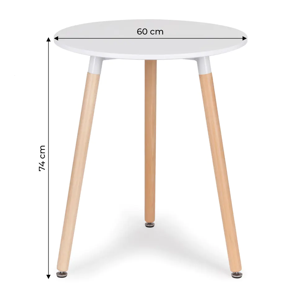 Modern wooden table for kitchen living room 60cm