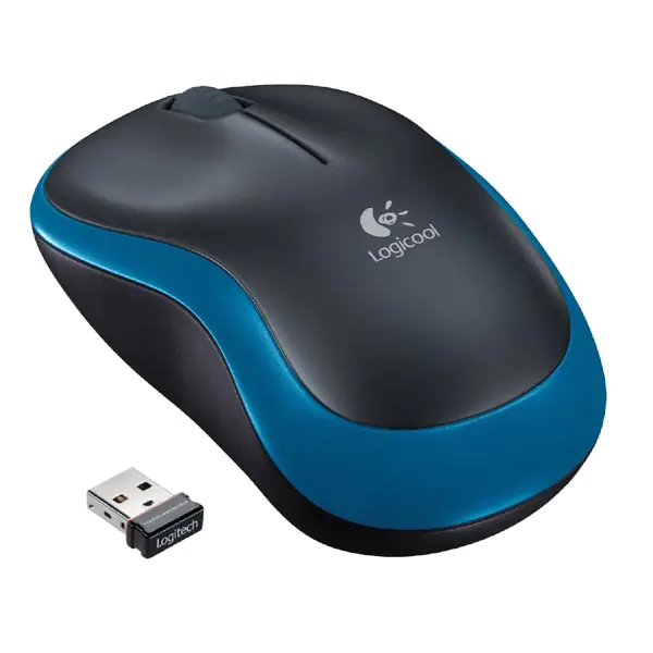 Mysz bezprzewodowa, Logitech M185, niebieska, optyczna, 1000DPI