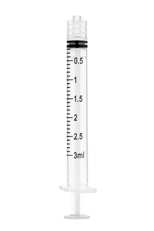 SOL-M 3 ml Strzykawka trzyczęściowa Luer Lock, skalowana co 0,01 ml, 100 szt.