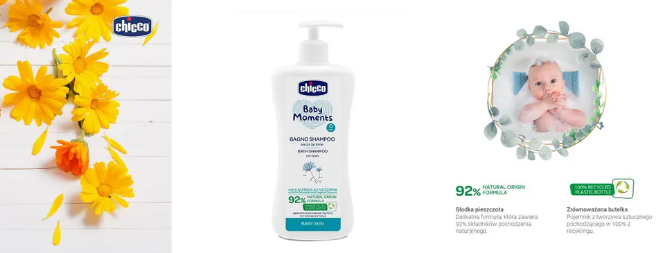 Chicco Baby Moments shampoo for body and hair washing 0m+ 500ml