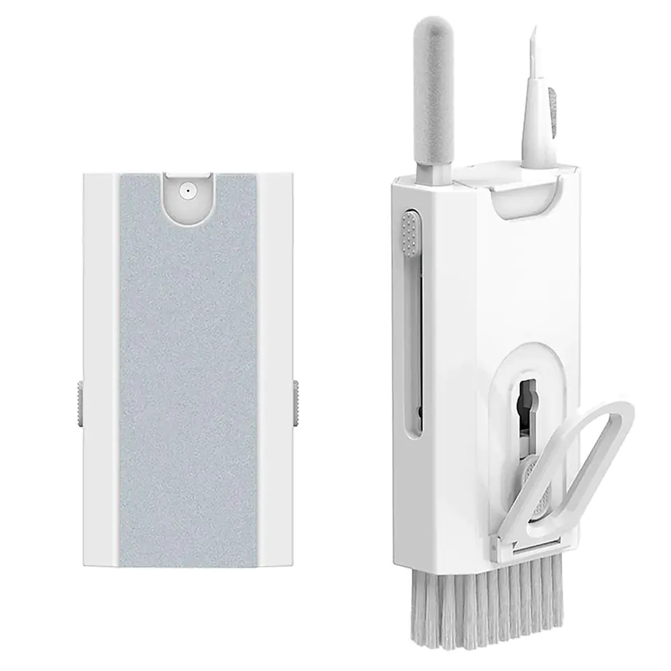 image of Czyścik Do Słuchawek Airpods Klawiatur Wielofunkcyjny Zestaw Czyszczący 8W1 Biały