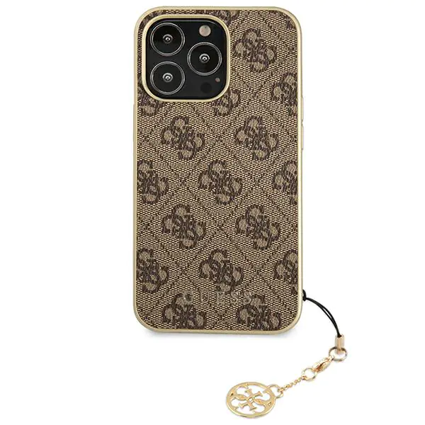 Guess GUHCP12MGF4GBR iPhone 12/12 Pro 6,1" brązowy/brown hardcase 4G Charms Collection