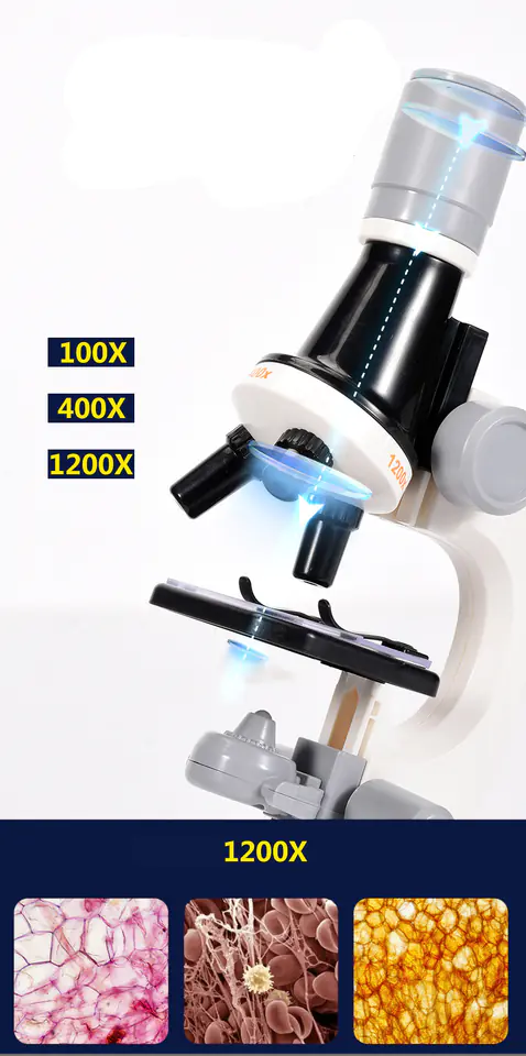 Microscope for Kids LED Educational Kit 1200x