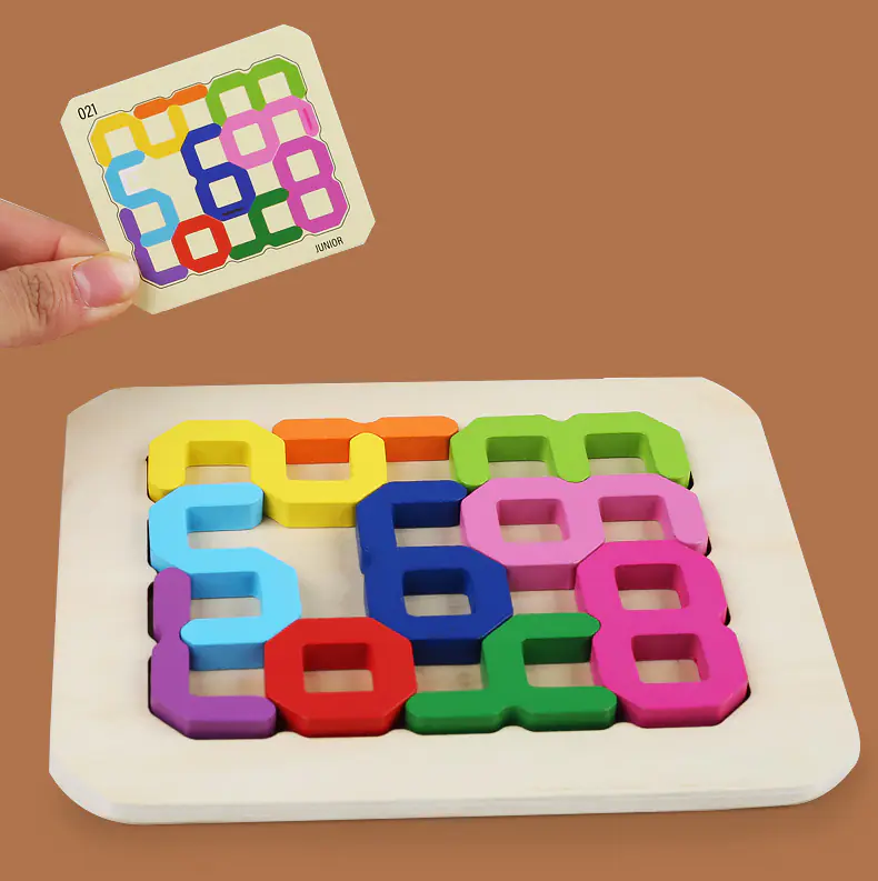 WOODEN PUZZLE PUZZLE NUMBER IQ GAMES