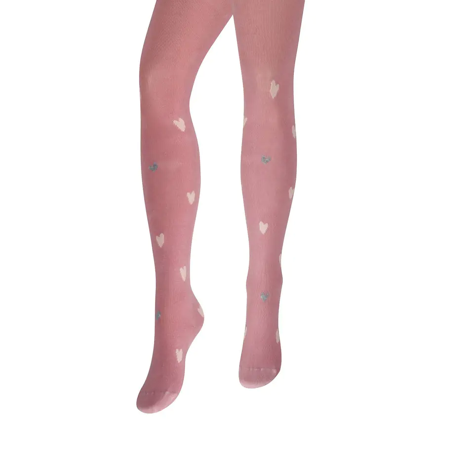 Aurellie Tess Rose Polka Dot Tights