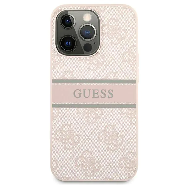 Guess GUHCP13L4GDPI iPhone 13 Pro / 13 6,1" różowy/pink hardcase 4G Stripe