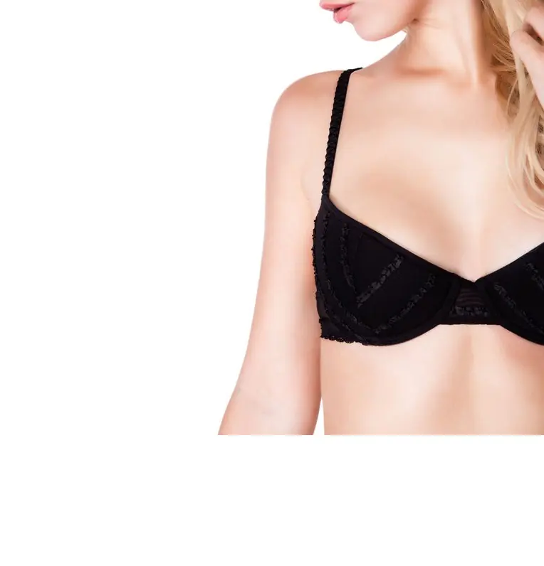 BRA ATLANTIC MIST BR-051 stiffened Color: black, Size: 75A