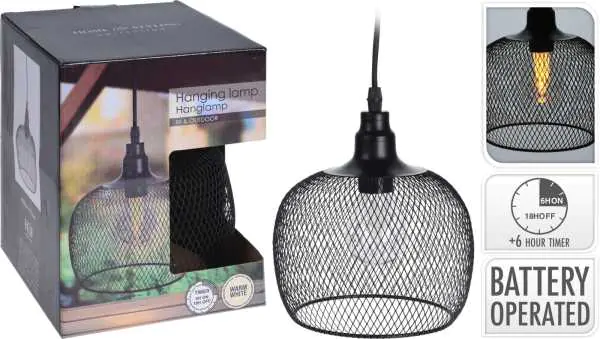 Decorative pendant lamp in black IP44 timer | Wasserman.eu